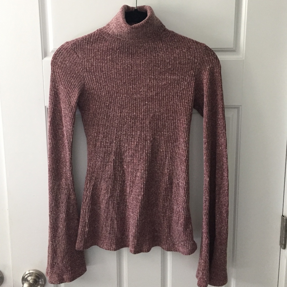 Dark Pink Turtle Neck Sweater